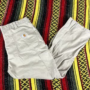 carhartt cream carpenter pants size 40x30